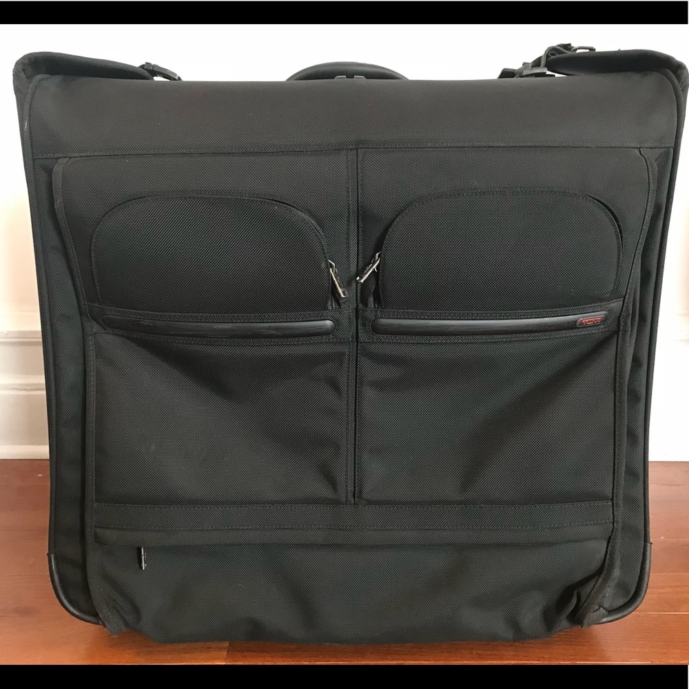 TUMI Black rolling garment bag suitcase